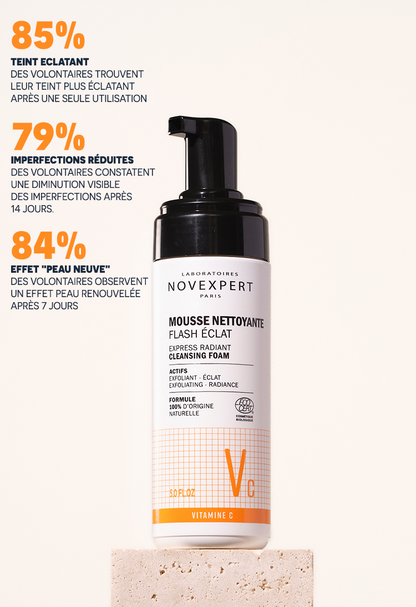 Offre Spéciale Booster Vitamine C : Mousse Flash Éclat -50% + Trousse Cadeau